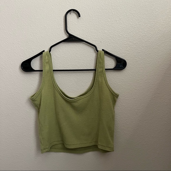 Pacsun Green Cropped Tank Top - Picture 3 of 3